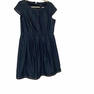 SOHO denim dress. Short sleeves. Pleated. Size 12